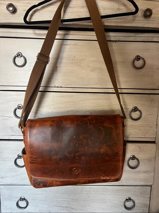 Other - Men's Distressed Leather Messenger Bag - Brown GORGEOUS BAG!